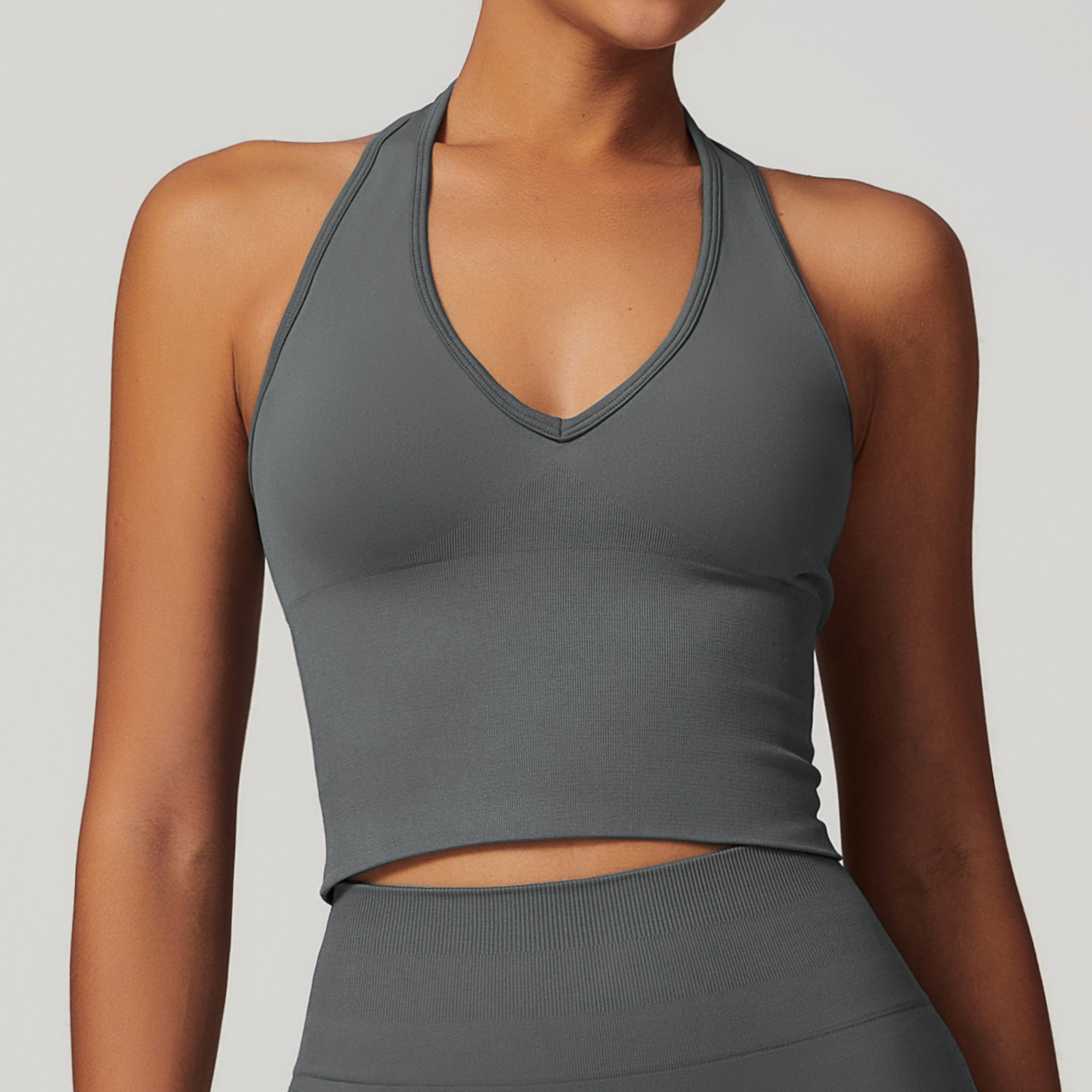Sports Bra Racerback - เสื้อชั้นในกีฬาสำหรับผู้หญิงแบบยืดได้สำหรับผู้หญิงเสื้อกล้ามชุดชั้นในโยคะยืดดึงขึ้นสำหรับยิมวิ่งออกกำลังกาย