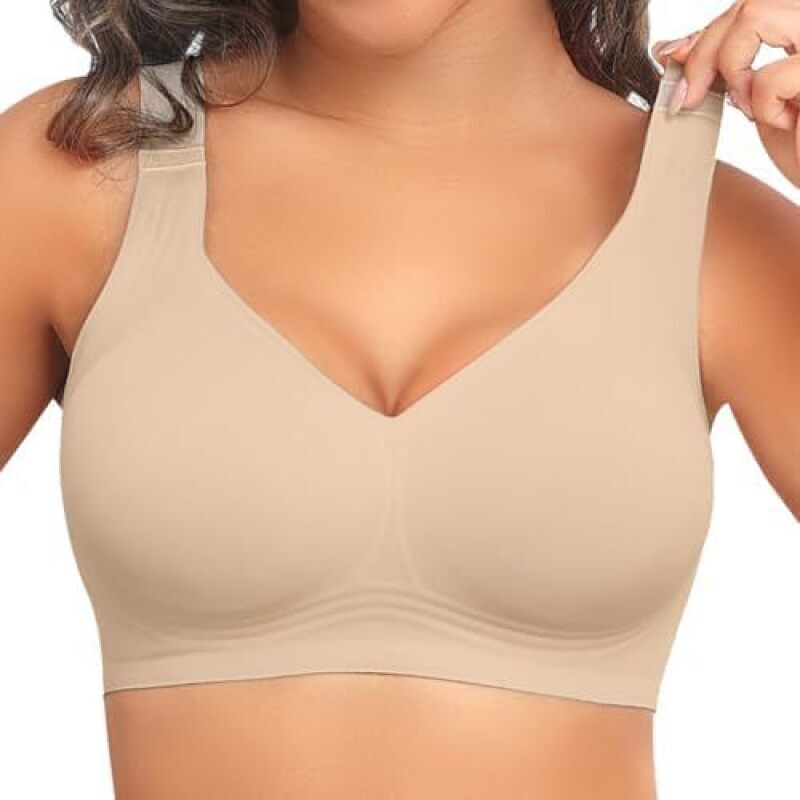 บราไร้สายแบบไร้ตะเข็บสำหรับผู้ - Mastectomy Bra Pocket บทวิจารณ์และราคา