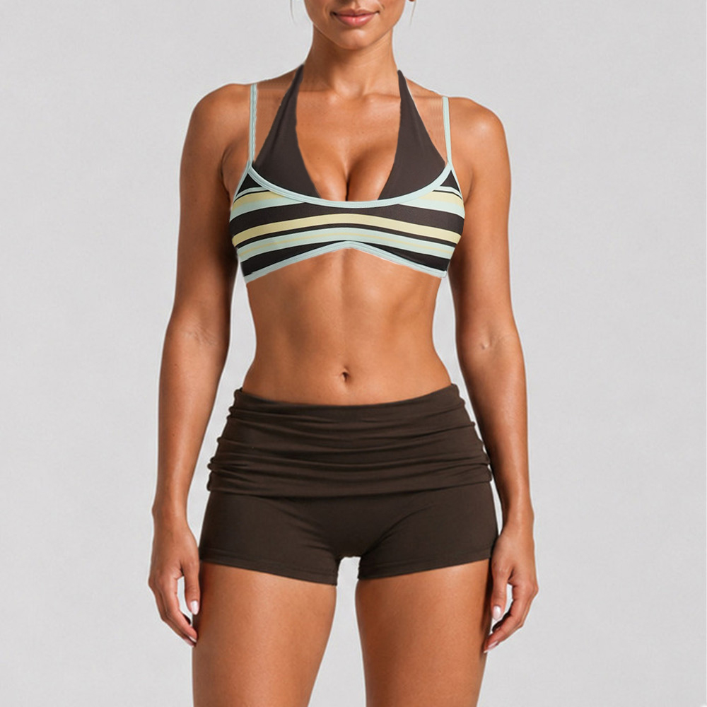 เสื้อชั้นในโยคะแบบมีฟองน้ำสำหร - Sports Bra Racerback บทวิจารณ์และราคา